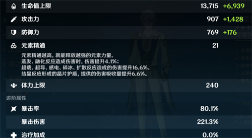 原神神里绫人毕业面板参考 神里绫人一刀多少算合格