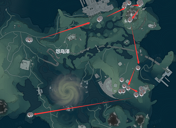 鸣潮红针晶簇怎么采集 《鸣潮》红针晶簇采集路线图一览