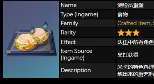 原神米卡专属料理是什么 米卡特色料理介绍