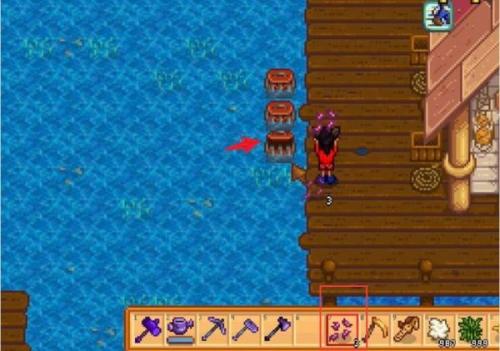 星露谷物语蟹笼的诱饵放置方法