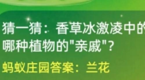 香草是那种植物的亲戚