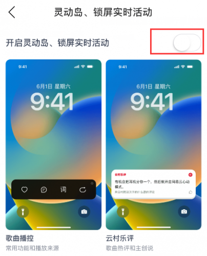 网易云音乐怎么开启灵动岛实时歌词