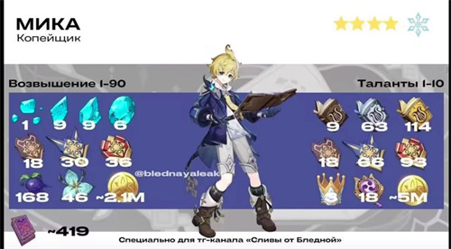 原神米卡突破材料是什么 米卡角色突破材料介绍