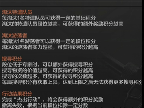 暗区突围加分规则是什么 新赛季段位积分规则一览