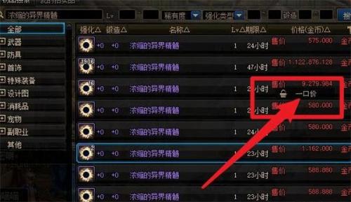 dnf浓缩的异界精髓价格介绍