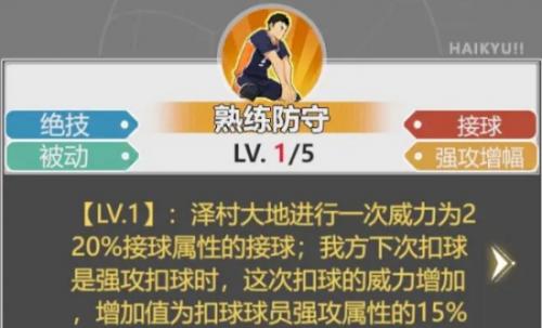 排球少年新的征程泽村大地强度介绍