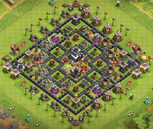 部落冲突9本最强布阵 2023九本最强阵型图