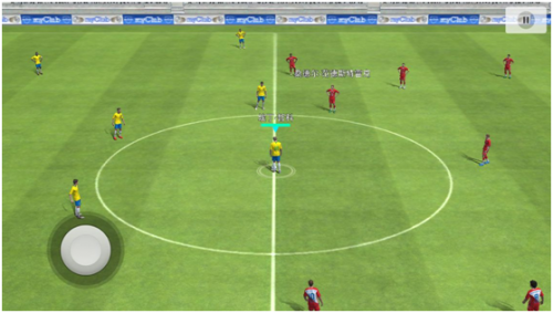 实况足球手游怎么进攻时让球员跑动