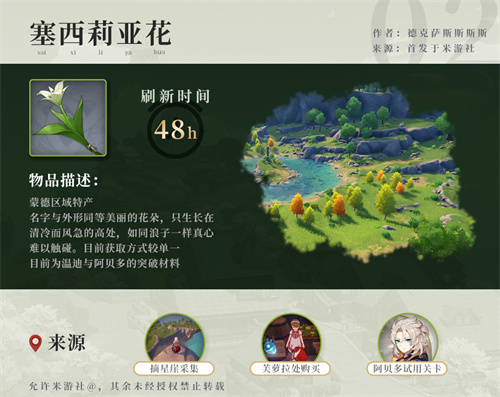 原神阿贝多突破材料一览