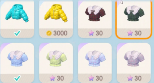 心动小镇新增衣服一览