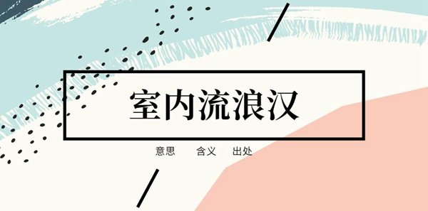 室内流浪汉意思、含义、出处介绍